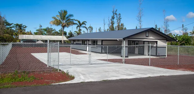a view of a house with a patio