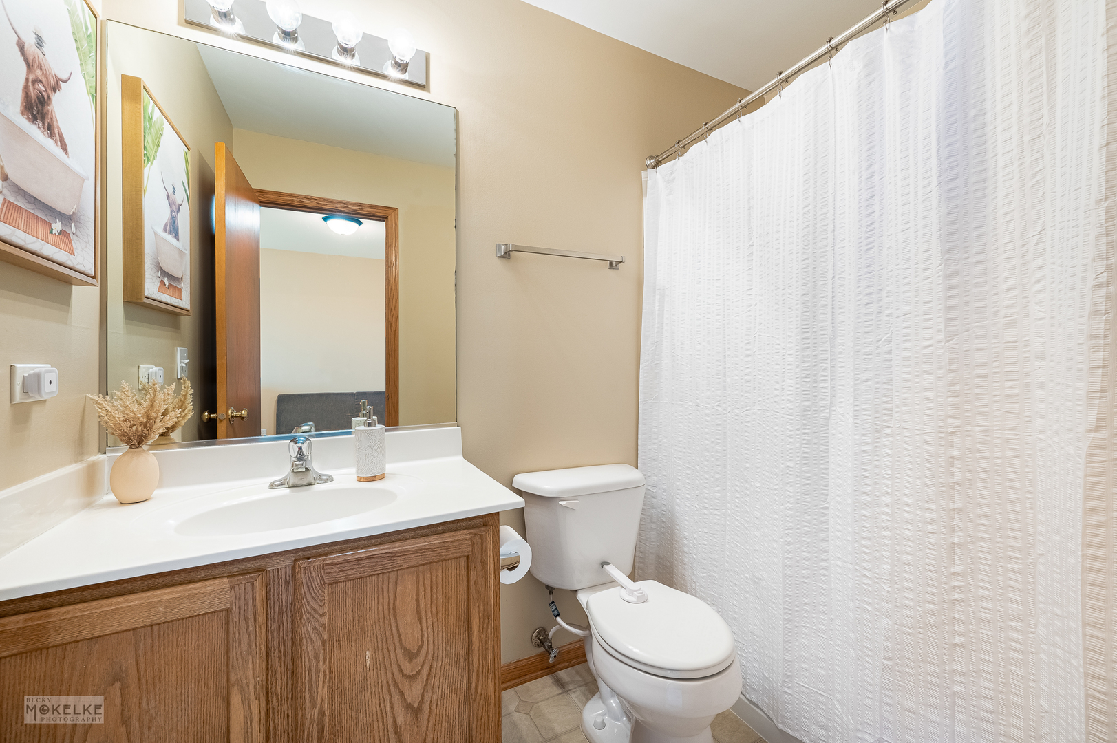 264 South Alder Creek Drive Romeoville, IL 60446 - Photo 16 of 26 a bathroom with a sink a toilet and a mirror