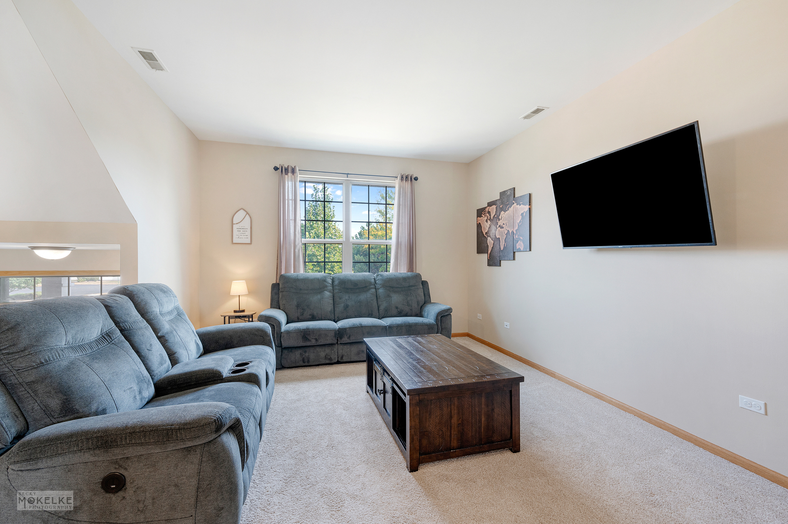 264 South Alder Creek Drive Romeoville, IL 60446 - Photo 8 of 26 a living room with furniture and a flat screen tv