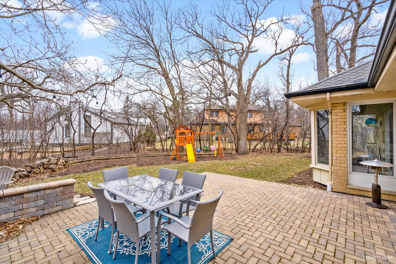 734 Forest Glen Lane Oak Brook, IL 60523 - Photo 35 of 36 a view of a house with backyard and snow