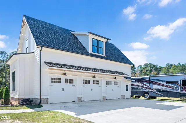 a view of a swimming pool with an outdoor space