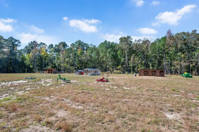 a view of a lake and a yard