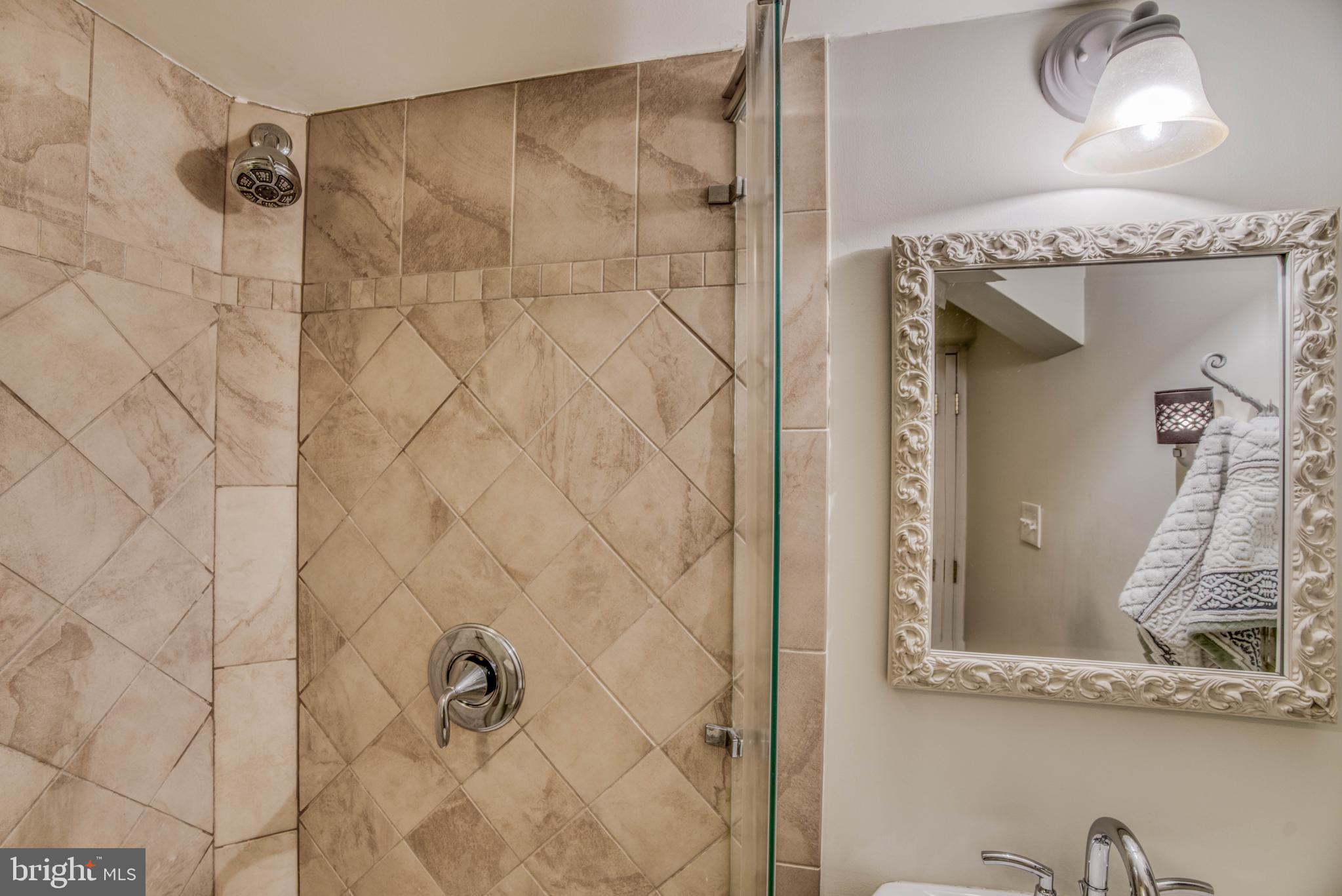 130 Hopkins Road Baltimore, MD 21212 - Photo 44 of 52 a bathroom with a mirror and a shower