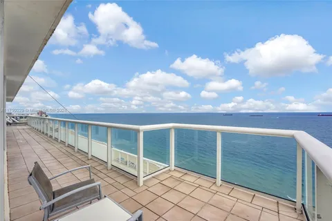 a city view with tall buildings