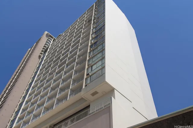 a view of a tall building