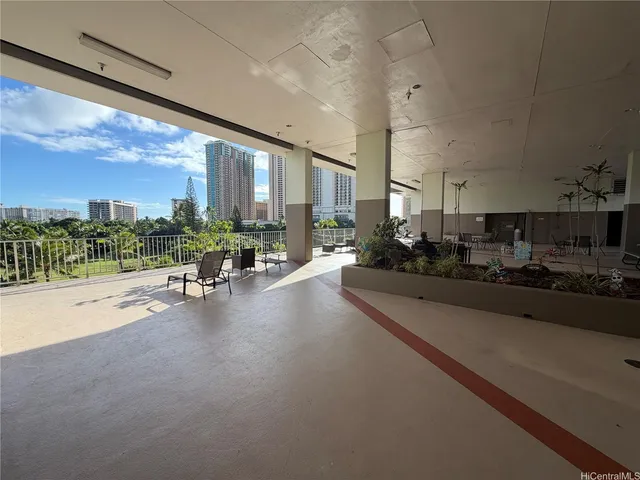 a room with lots of counter space and a window