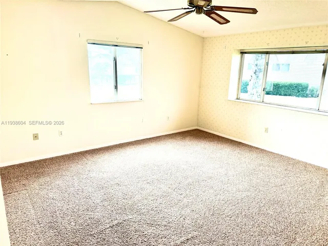 an empty room with a window