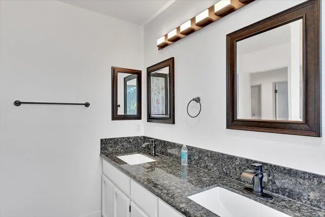 a view of a garage with furniture