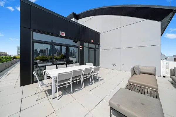 a terrace view with seating space