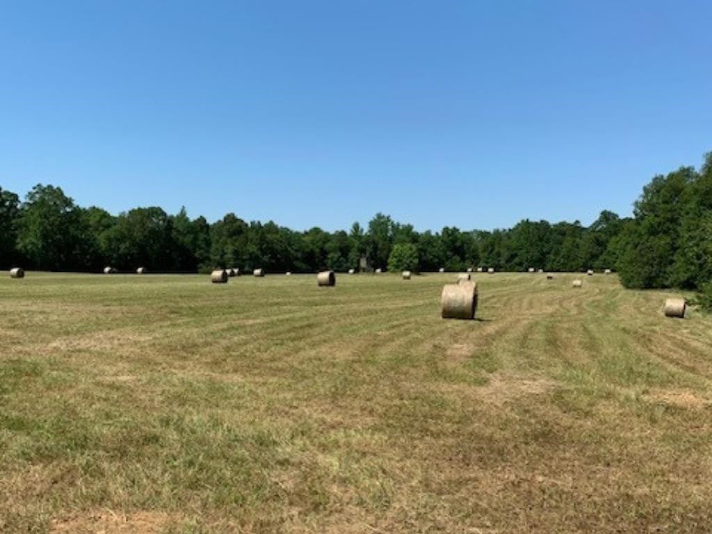 a view of a lake with houses in background