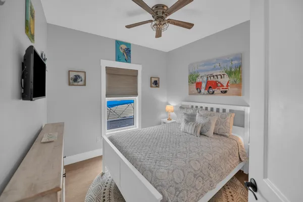 a patio with table and chairs