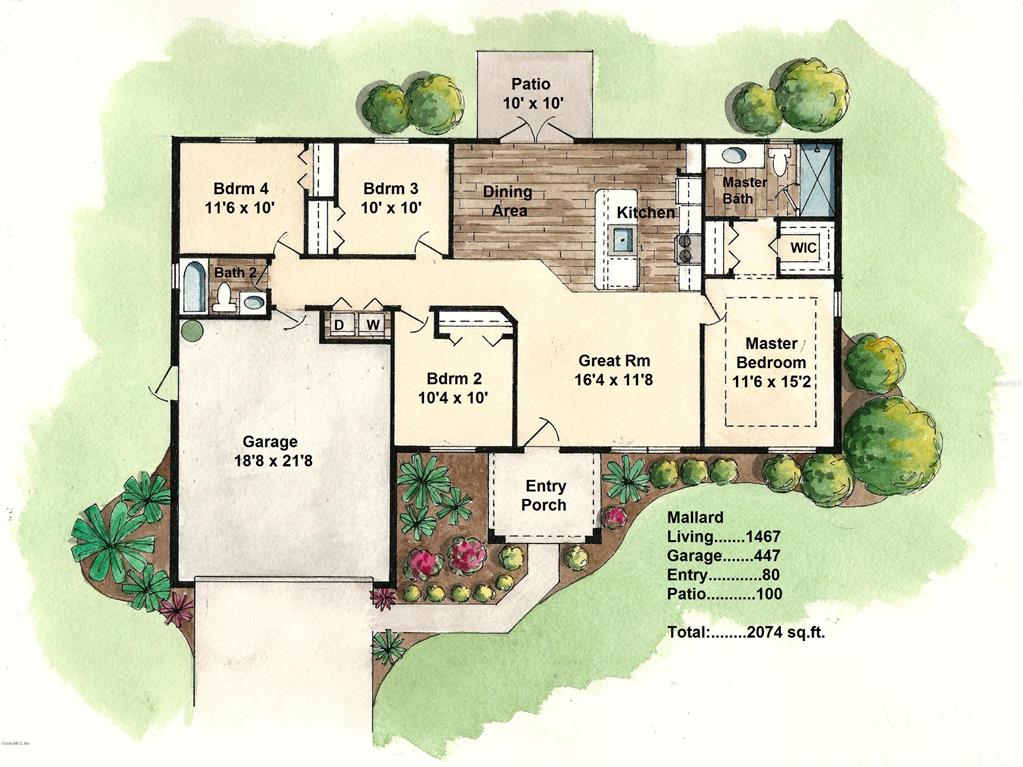 9 Fir Trail Ocala, FL 34472 - Photo 1 of 1 Mallard floor plan