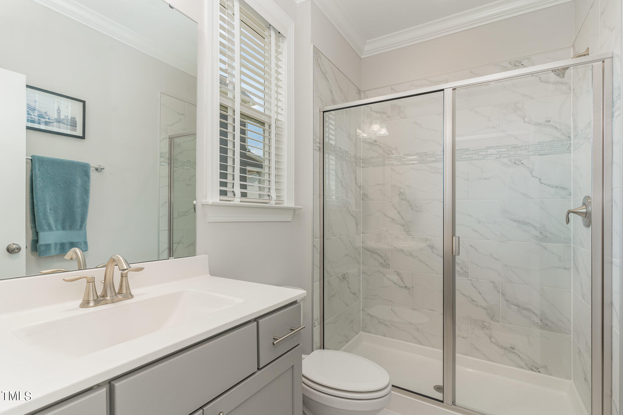 171 High Woods Ridge Pittsboro, NC 27312 - Photo 27 of 51 a bathroom with a sink toilet a mirror and shower