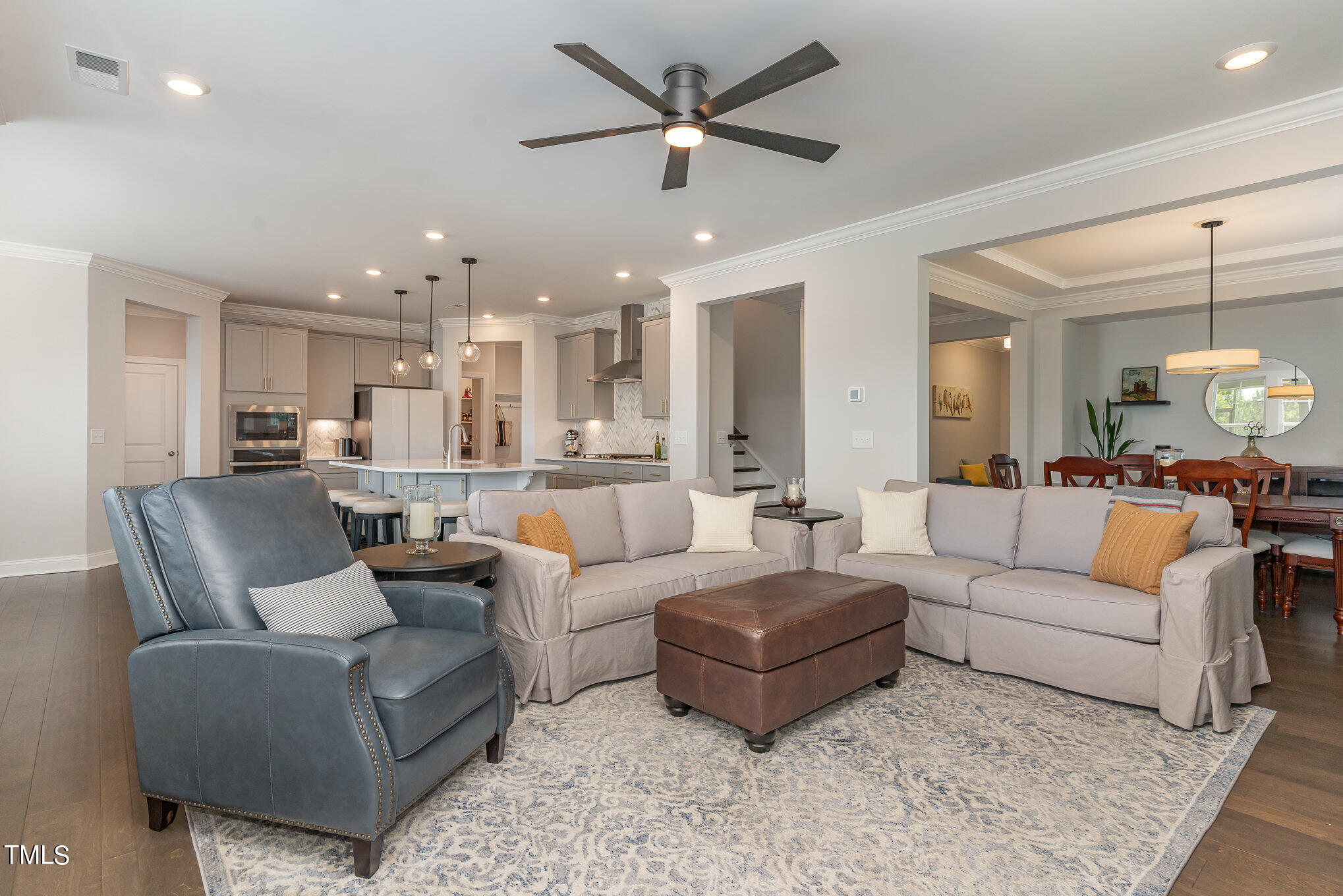 171 High Woods Ridge Pittsboro, NC 27312 - Photo 6 of 51 a living room with furniture and a view of kitchen