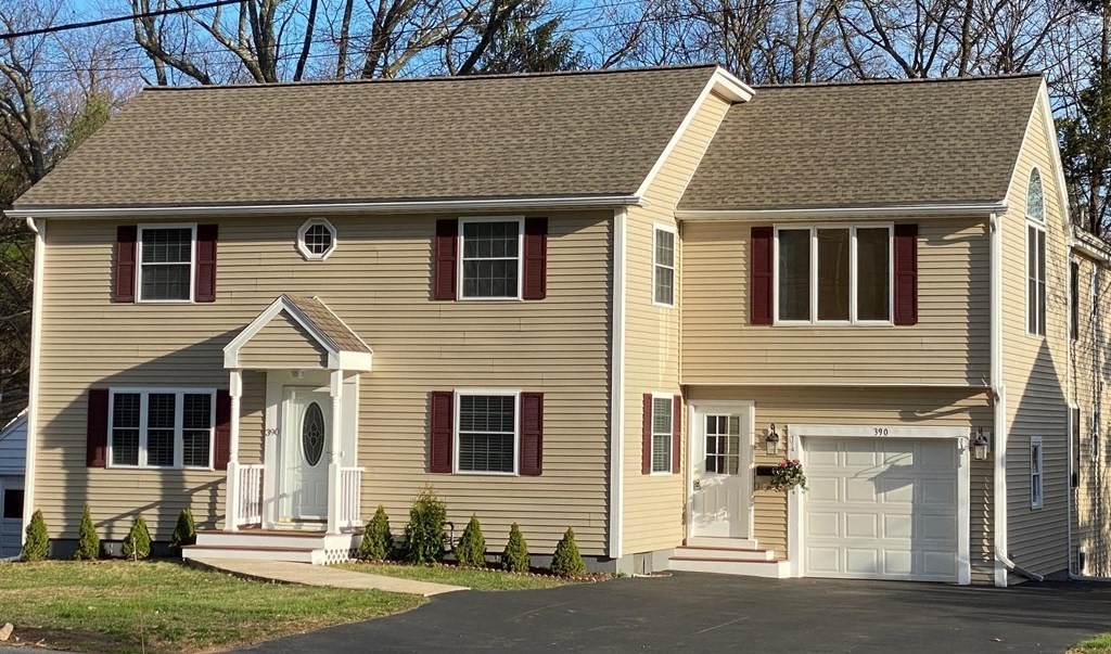 a front view of a house