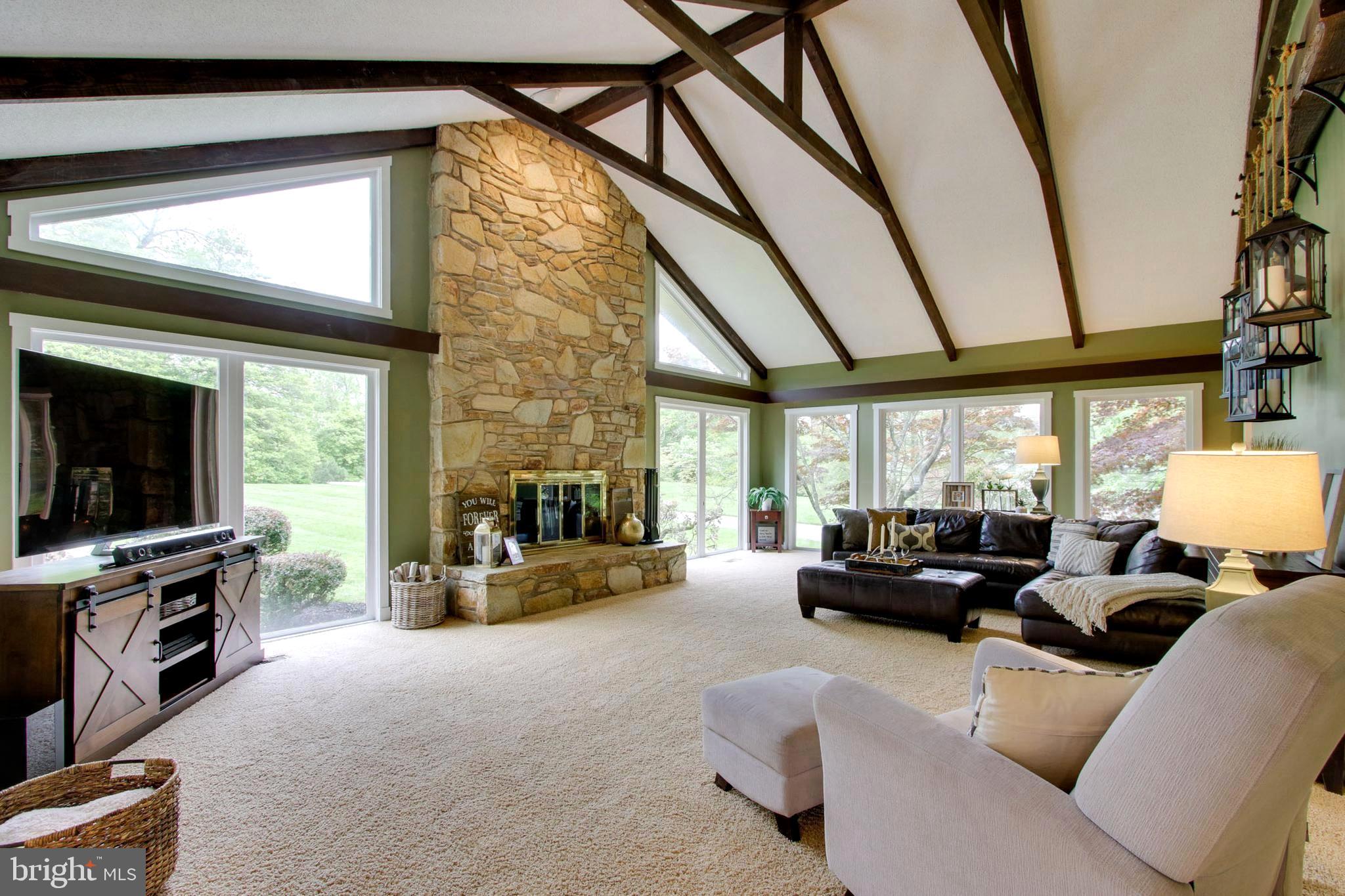 1830 Frederick Road Catonsville, MD 21228 - Photo 17 of 55 Oversize Living Room with exposed trusses