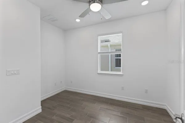 an empty room with a window