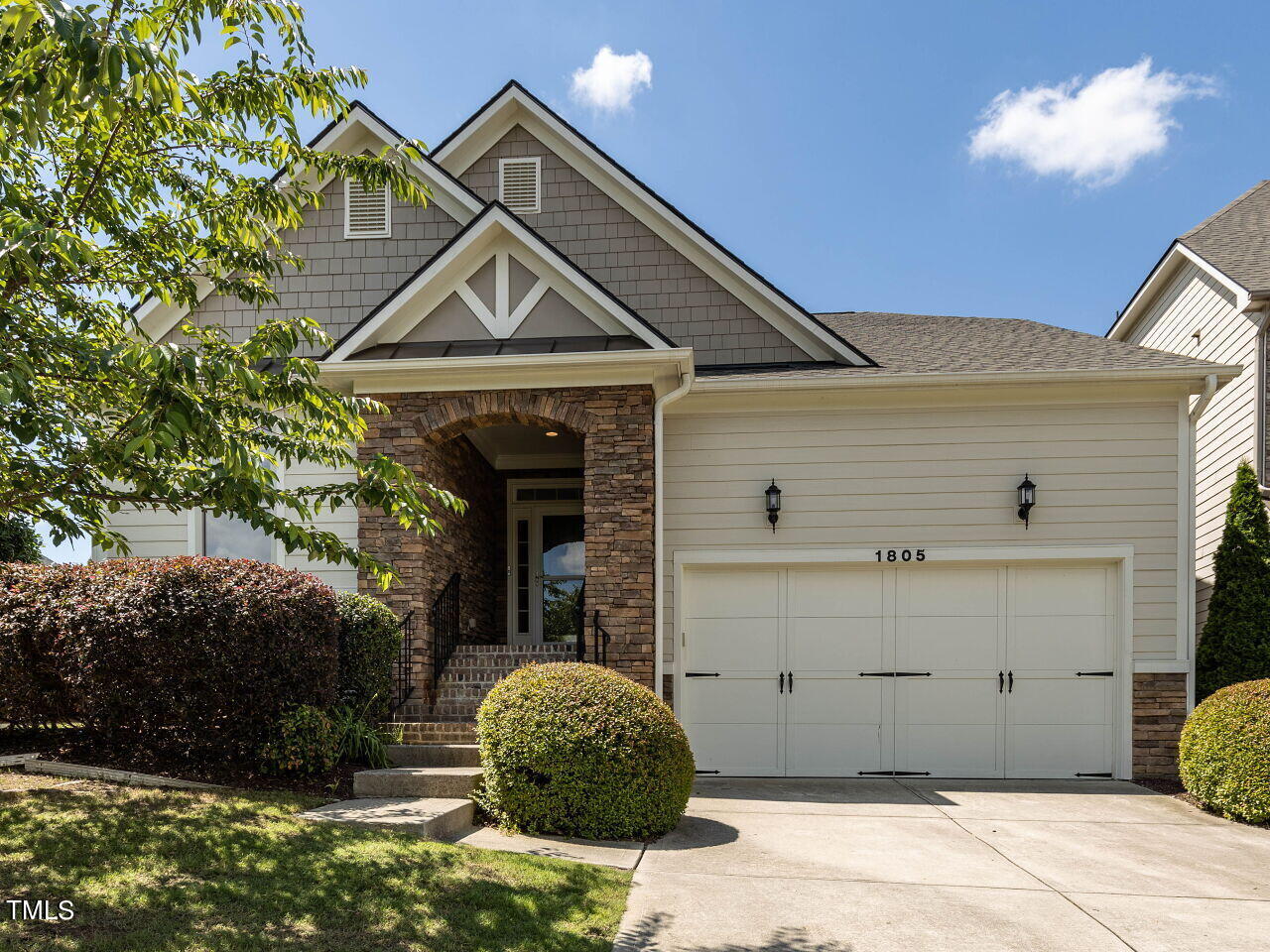 a front view of a house