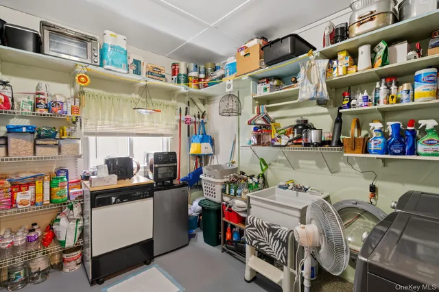 a room with storage and utility