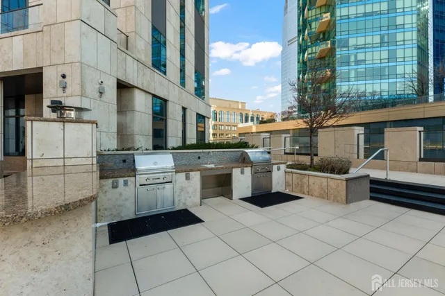 a view of balcony with patio