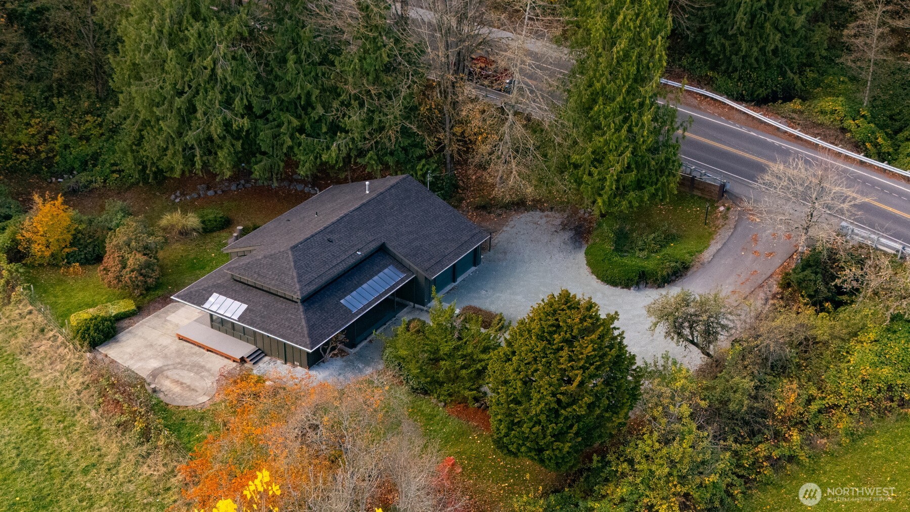 18928 Bow Hill Road Burlington, WA 98233 - Photo 35 of 39 an aerial view of a house with a yard