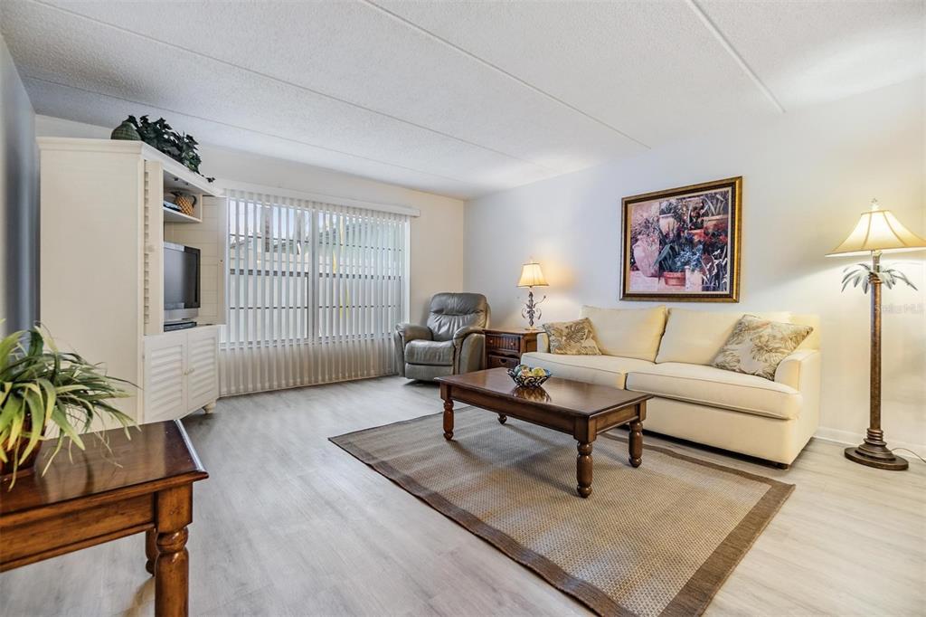 12760 Indian Rocks Road, Unit 104 Largo, FL 33774 - Photo 13 of 37 a living room with furniture a rug and a window