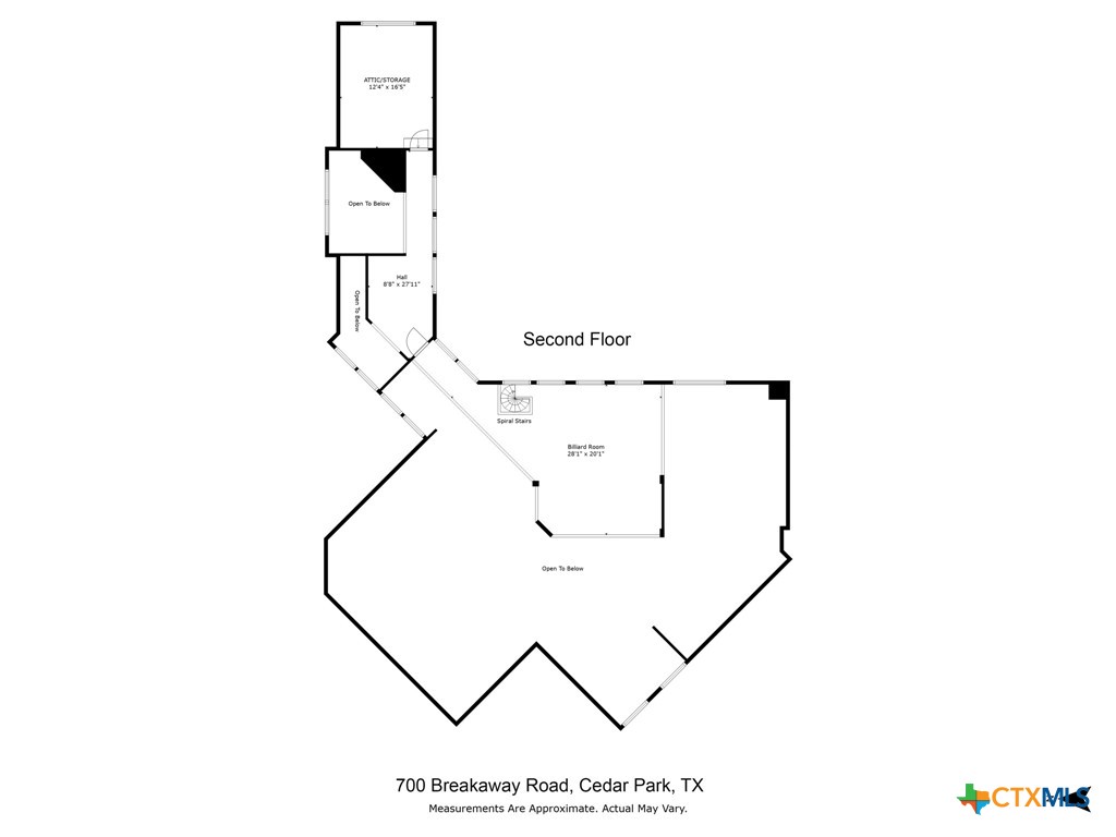700 Breakaway Road Cedar Park, TX 78613 - Photo 38 of 38 Floor Plan for second floor