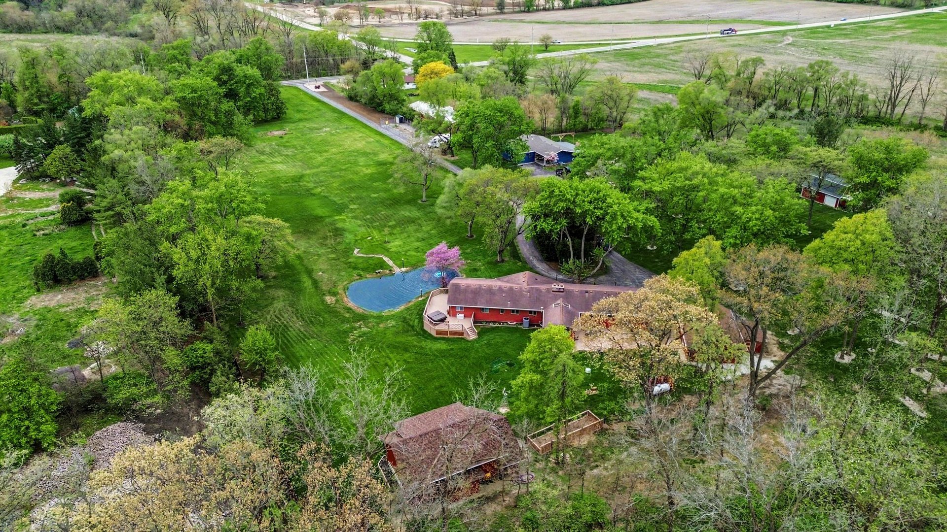 14340 West Bruce Road Homer Glen, IL 60491 - Photo 6 of 38 an aerial view of a house with a garden