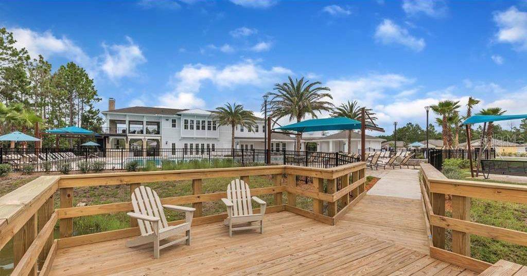 15 Grand Par Court Bunnell, FL 32110 - Photo 58 of 61 a view of a swimming pool with outdoor seating and plants