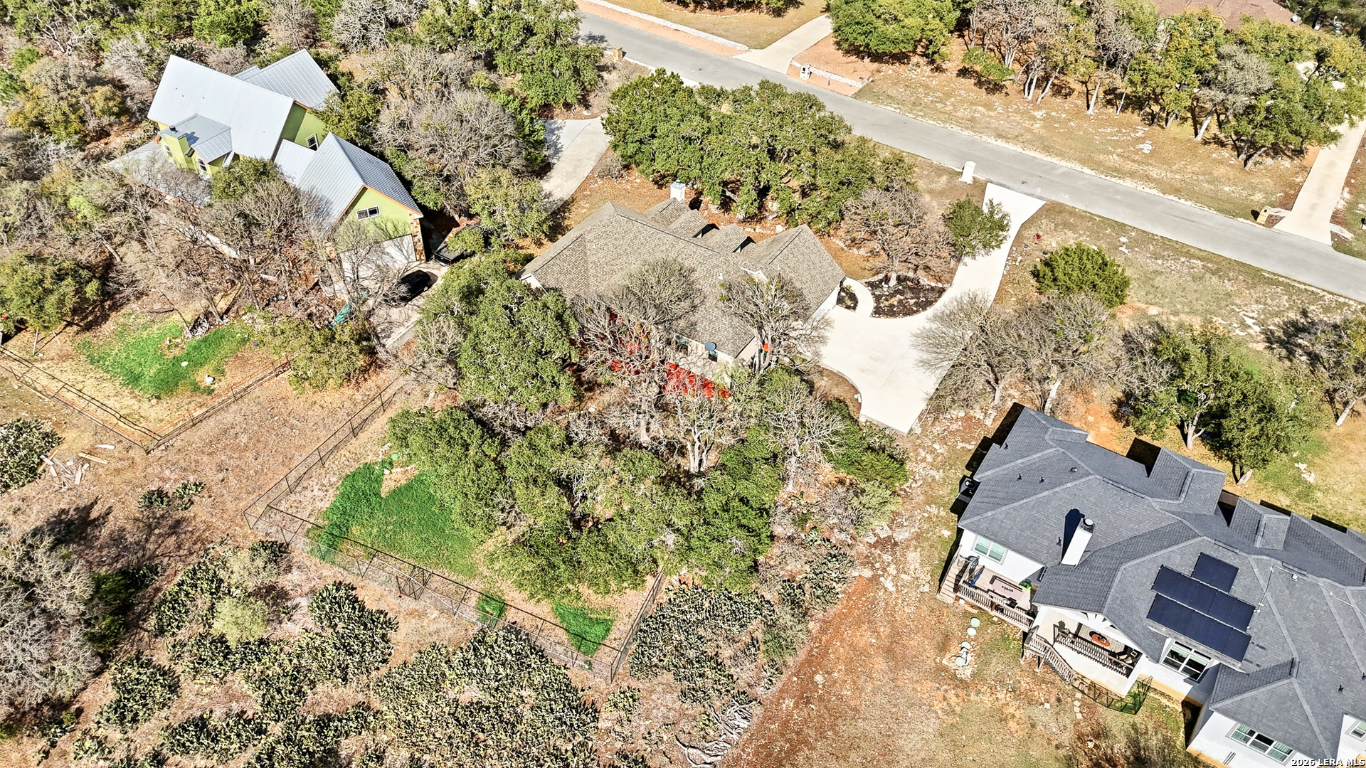 541 Saxet Trail Spring Branch, TX 78070 - Photo 51 of 59 an aerial view of a house with a yard