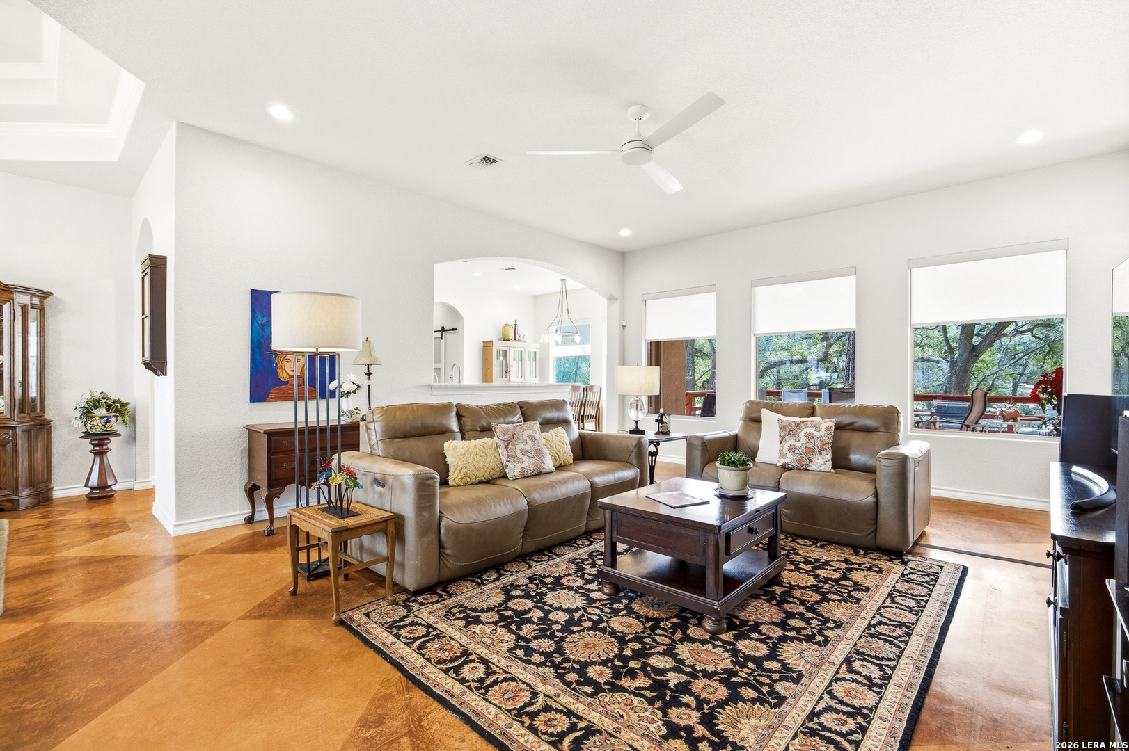 541 Saxet Trail Spring Branch, TX 78070 - Photo 9 of 59 a living room with furniture and a rug