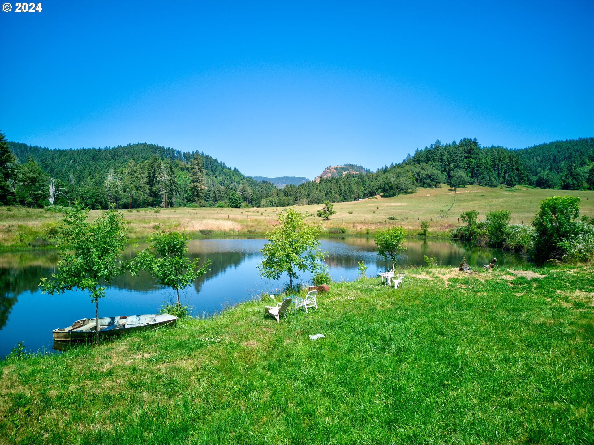 1161 Reston Road Tenmile, OR 97481 - Photo 25 of 32 a view of lake and green valley