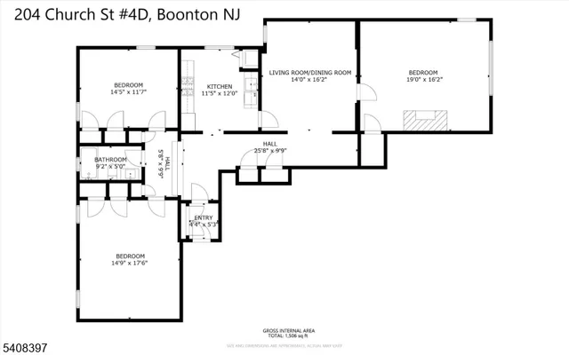 $3,295 | 204 Church Street, Unit 4D, Boonton, NJ 07005