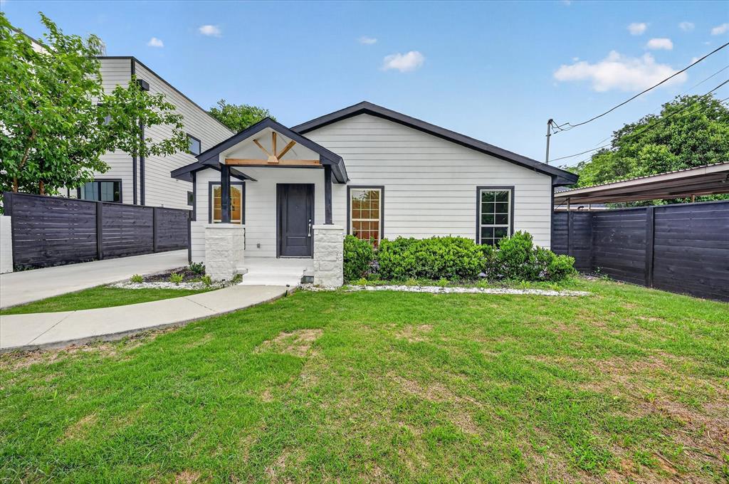 538 Pemberton Hill Road Dallas, TX 75217 - Photo 26 of 31 Contemporary single-story residence featuring white siding and a contrasting black roofline