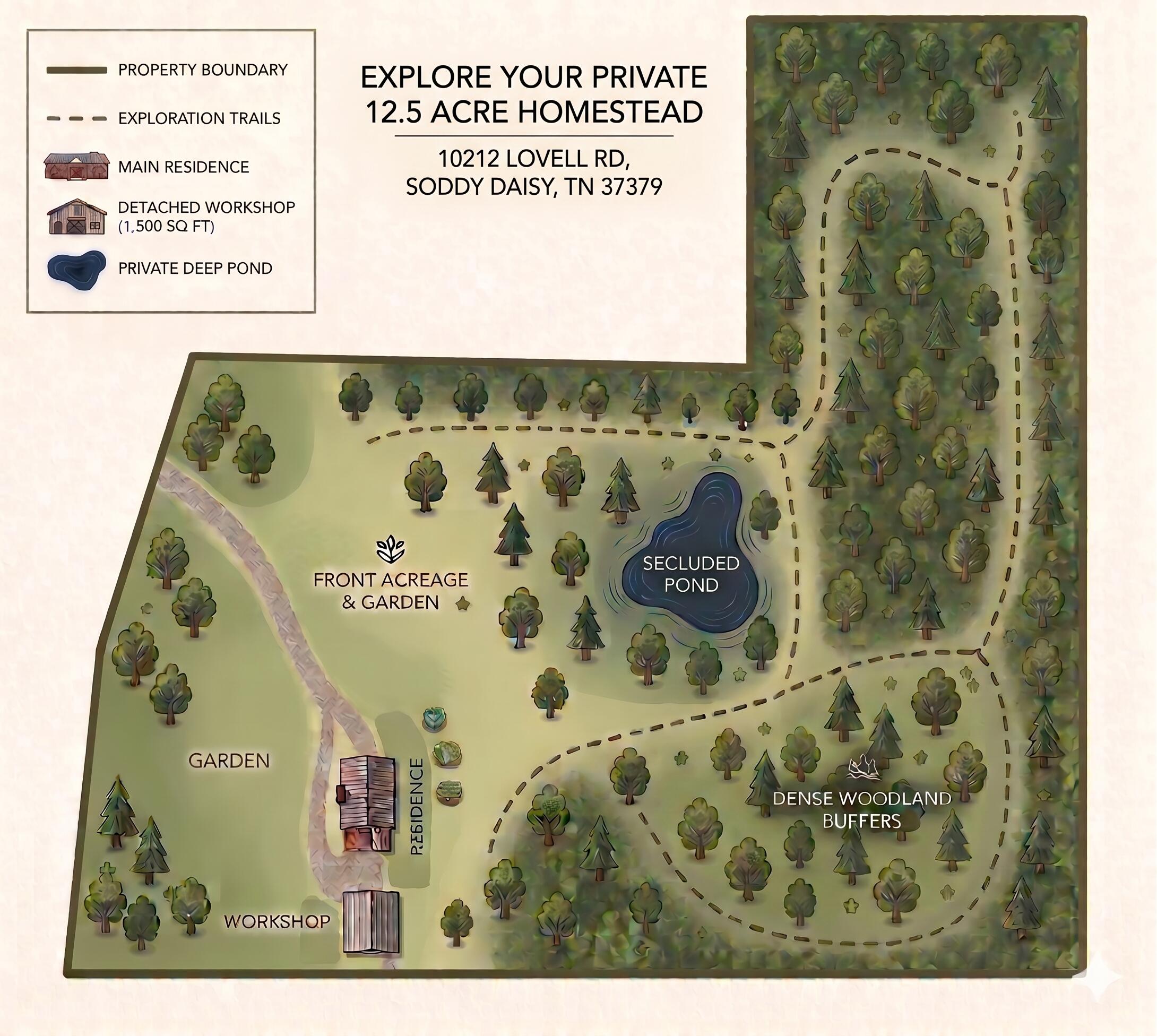 10212 Lovell Road Soddy-Daisy, TN 37379 - Photo 38 of 38 Illustrated map of property