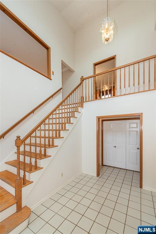1 Old Timber Court Roxbury Township, NJ 07847 - Photo 16 of 34 a view of staircase with white walls and railing