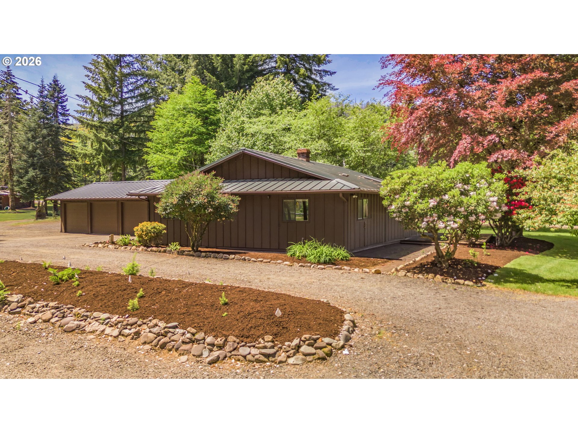 46725 Goodpasture Road Vida, OR 97488 - Photo 29 of 48 a black and white photo of a house