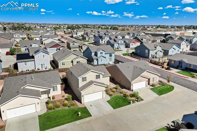 an aerial view of a city