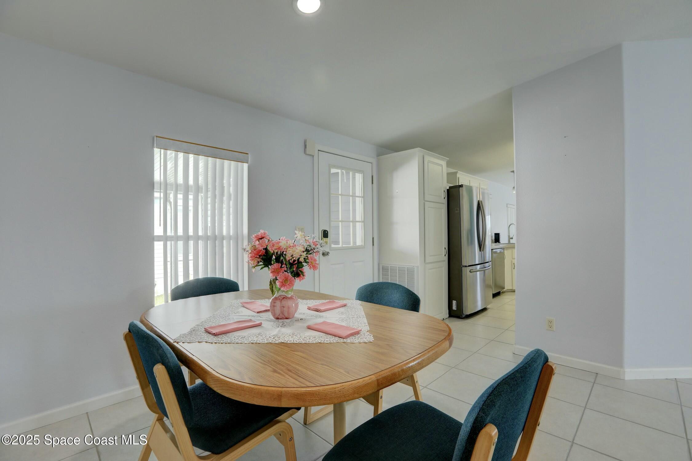 1124 Barefoot Circle Barefoot Bay, FL 32976 - Photo 47 of 79 a dining room with furniture and window