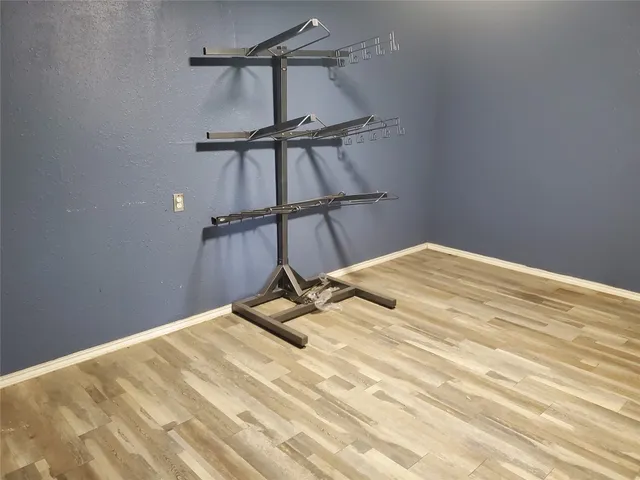 a bedroom with a bed