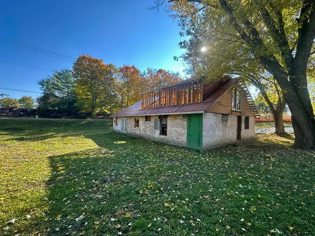a house view with a garden space