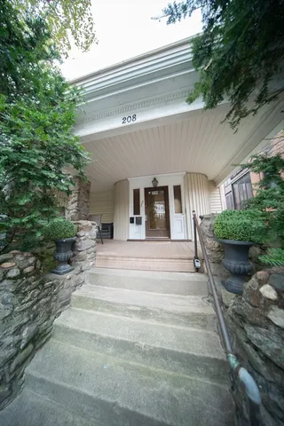 a front view of a house