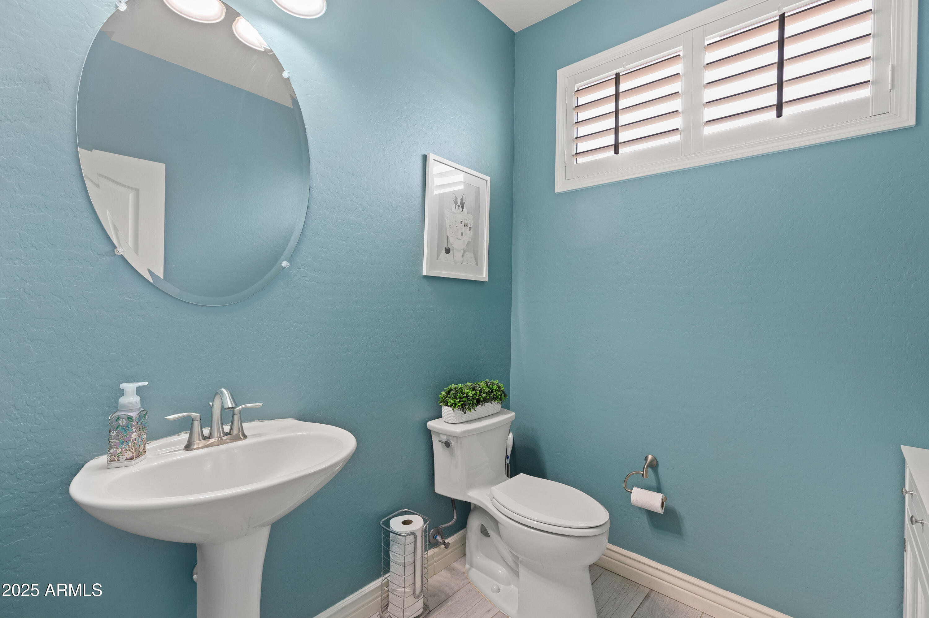 18649 West Williams Street Goodyear, AZ 85338 - Photo 16 of 42 a bathroom with a sink a mirror and a toilet