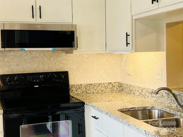 a view of a kitchen counter top space