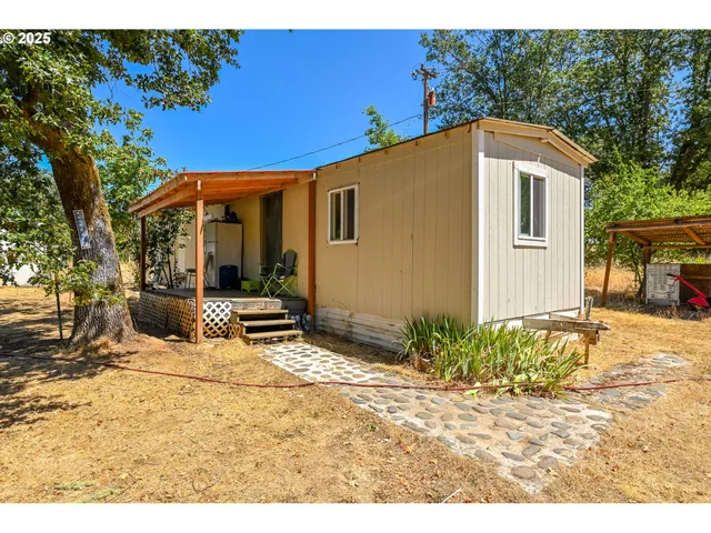a backyard of a house