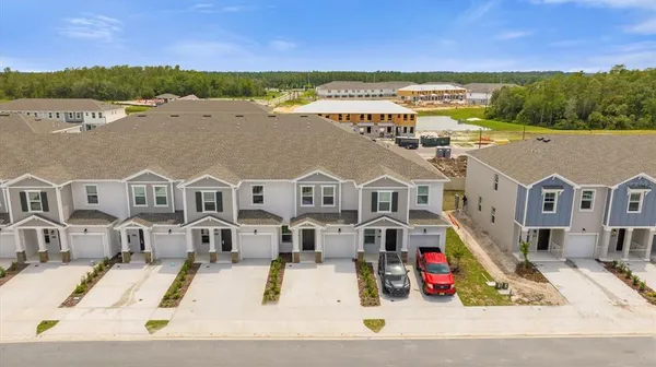 a view of a city with tall buildings