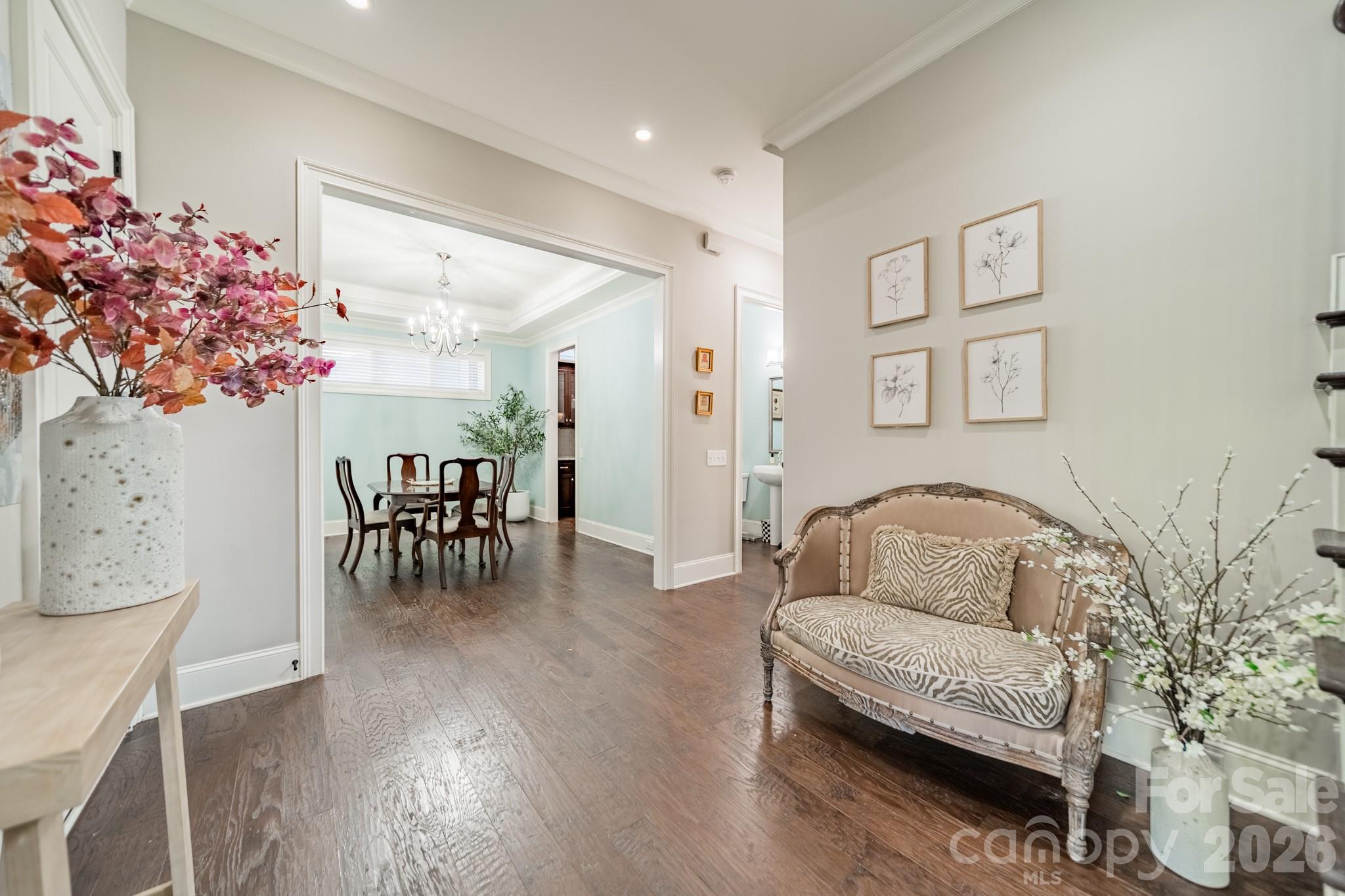 131 Boyce Road Charlotte, NC 28211 - Photo 9 of 48 a living room with furniture and wooden floor