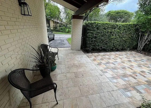 a view of backyard with plants