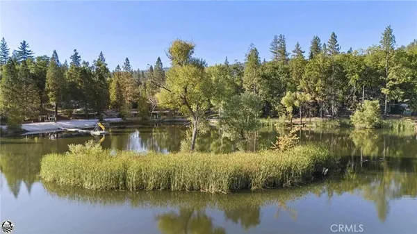 a view of a lake with houses