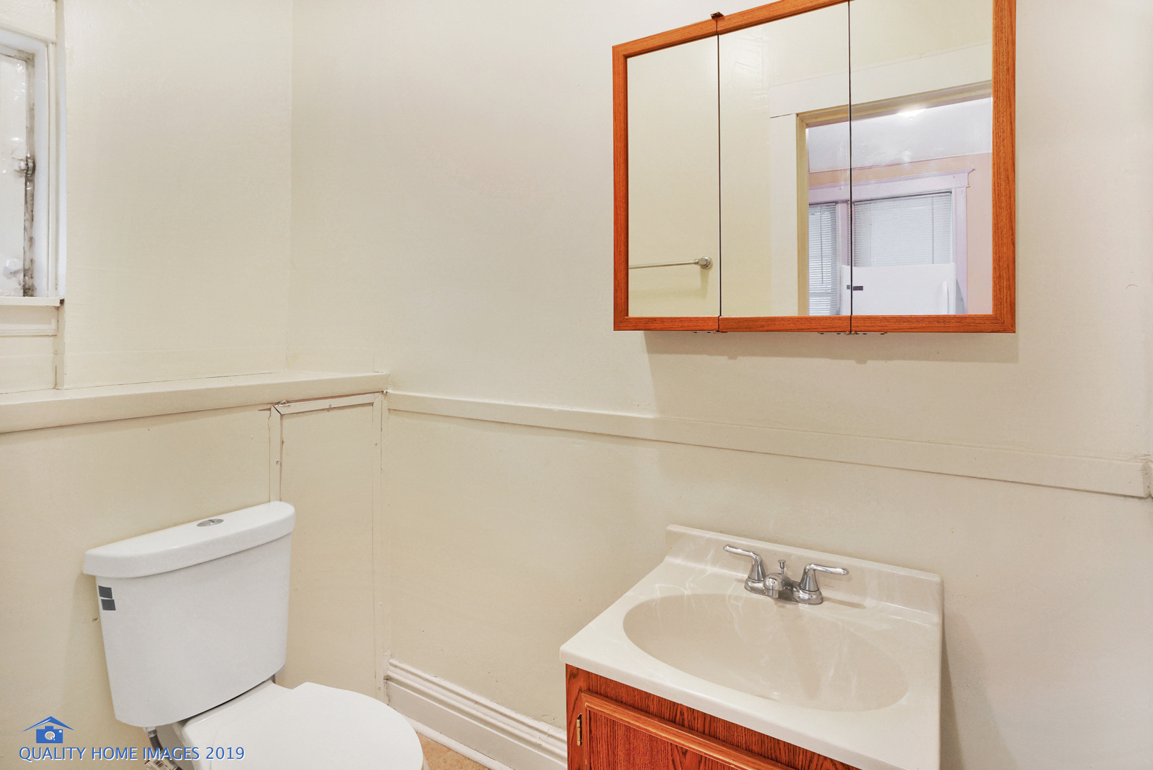 9733 South Charles Street Chicago, IL 60643 - Photo 12 of 26 a bathroom with a sink a toilet and mirror